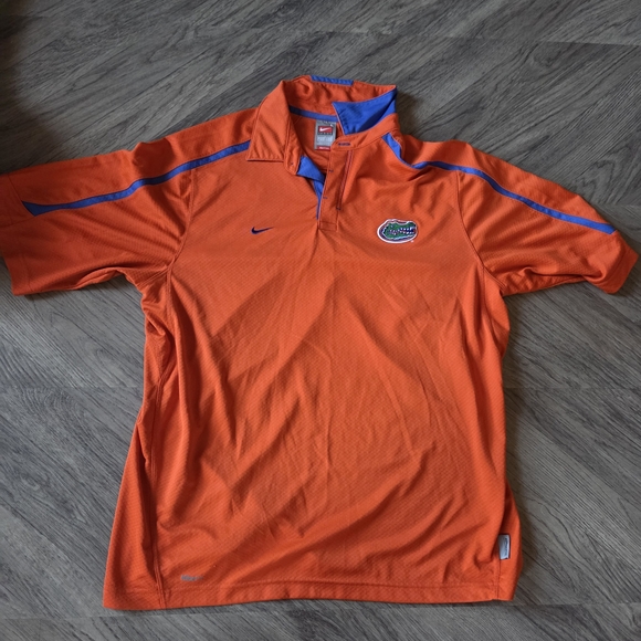 Nike Orange and Blue Polo Shirt - Picture 2 of 4